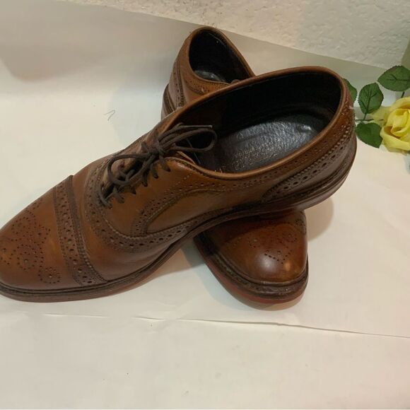 Allen Edmonds Strandmok Cap Toe Brown Oxfords Red Dainite Soles Men\'s Size 8.5 E main image 6